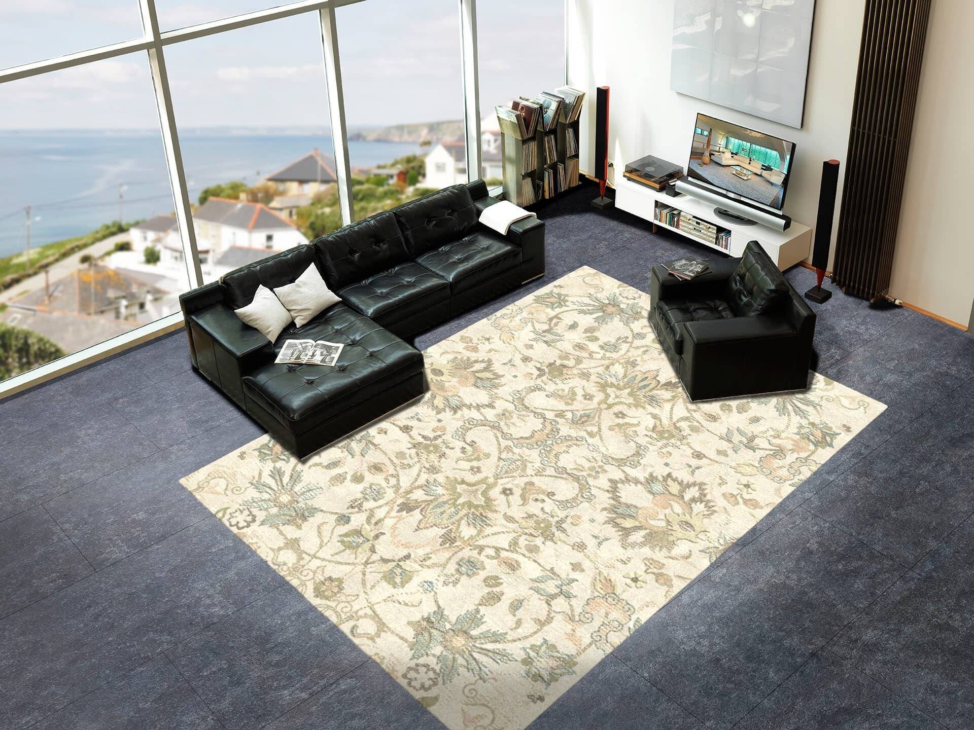 Makalu Nepal Teppich Antique VT345 Handgetuftet im Wunschmaß – Bild 2
